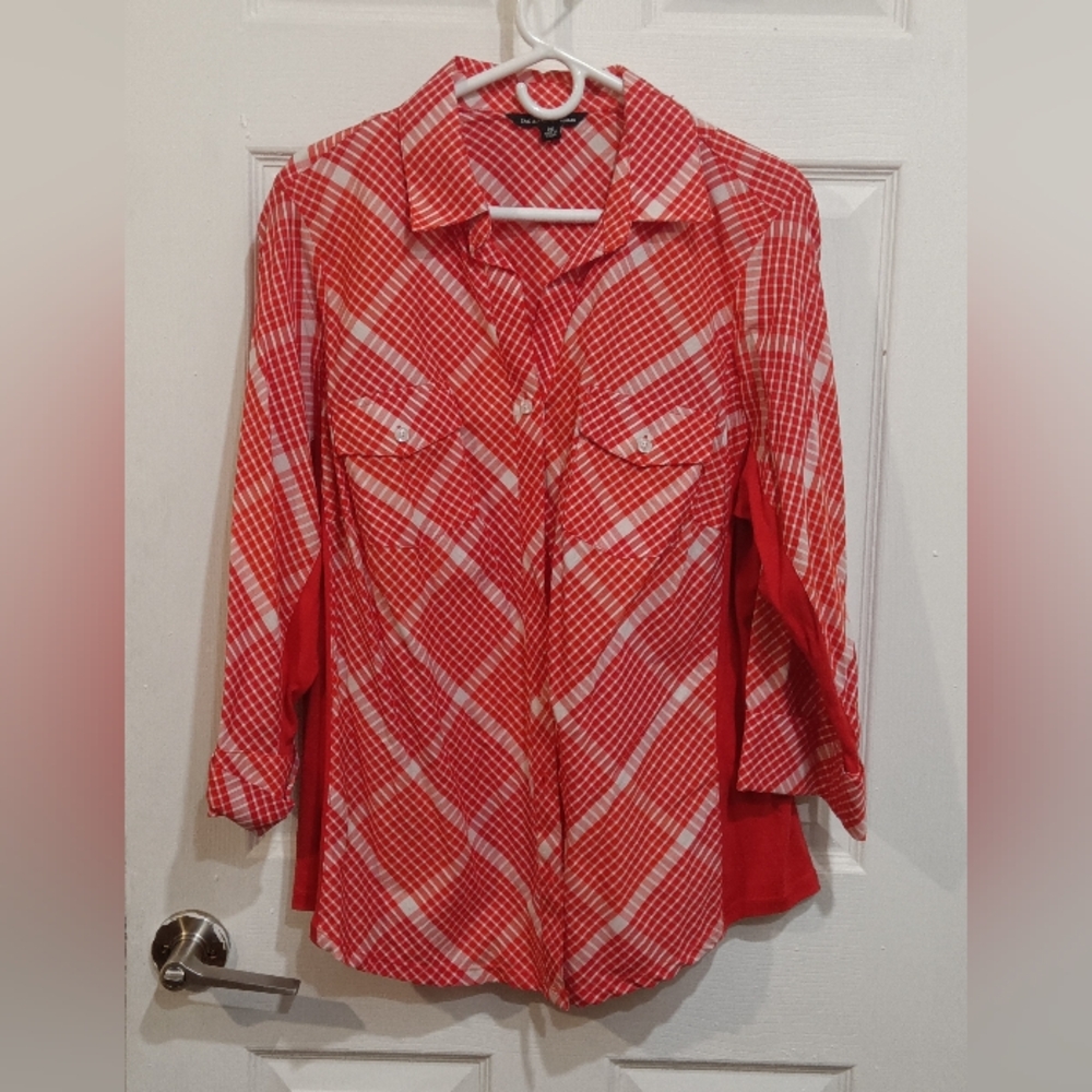 Zac & Rachel Red Checkered Button Down Shirt